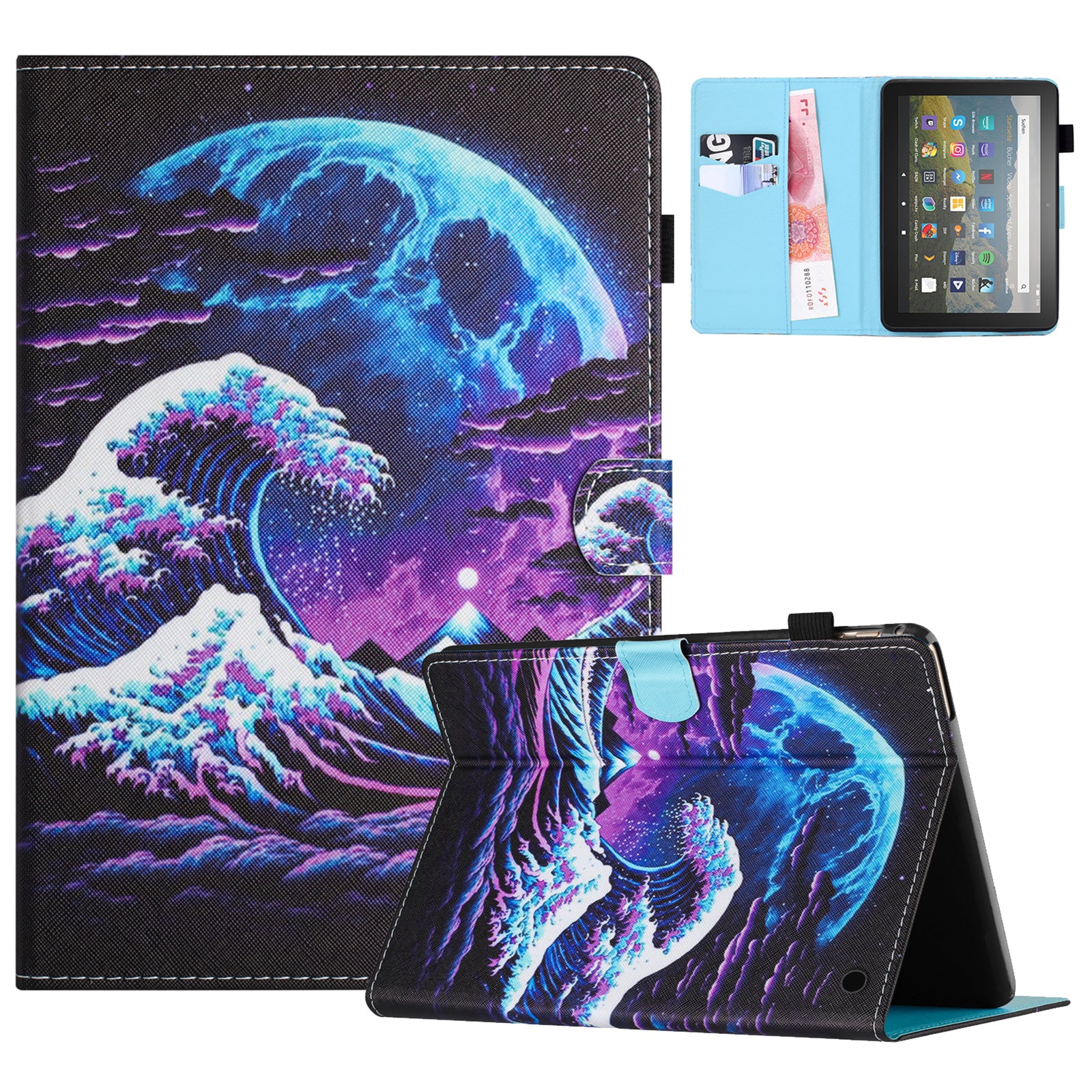 A1 For Amazon Fire HD 10 (2023) Tablet Cover Shockproof Leather Card Holder Stand Case A1 For Amazon Fire HD 10 (2023) Tablet Cover Shockproof Leather Card Holder Stand Case